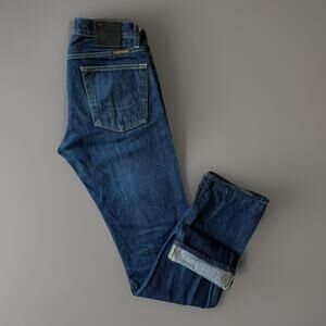 Civilianaire Selvedge Jeans 30 Blue Dark Wash Japan Denim Minimalist Streetwear